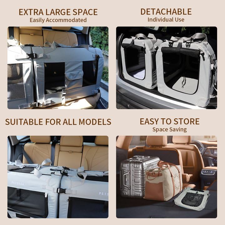 Petseek transporteur plié compact pour rangement peu encombrant à la maison