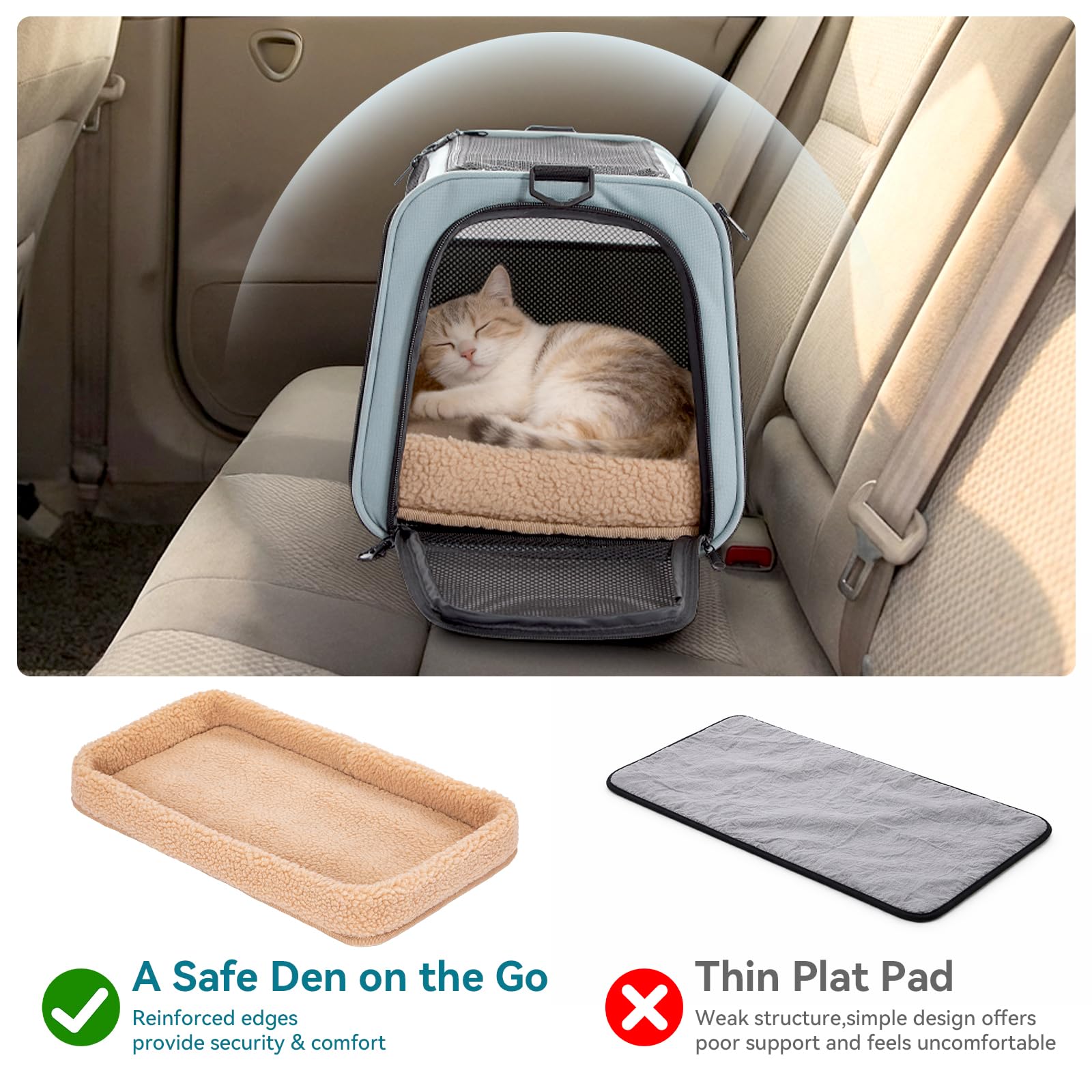 Petsfit boucles de sécurité brevetées stabilisant la caisse