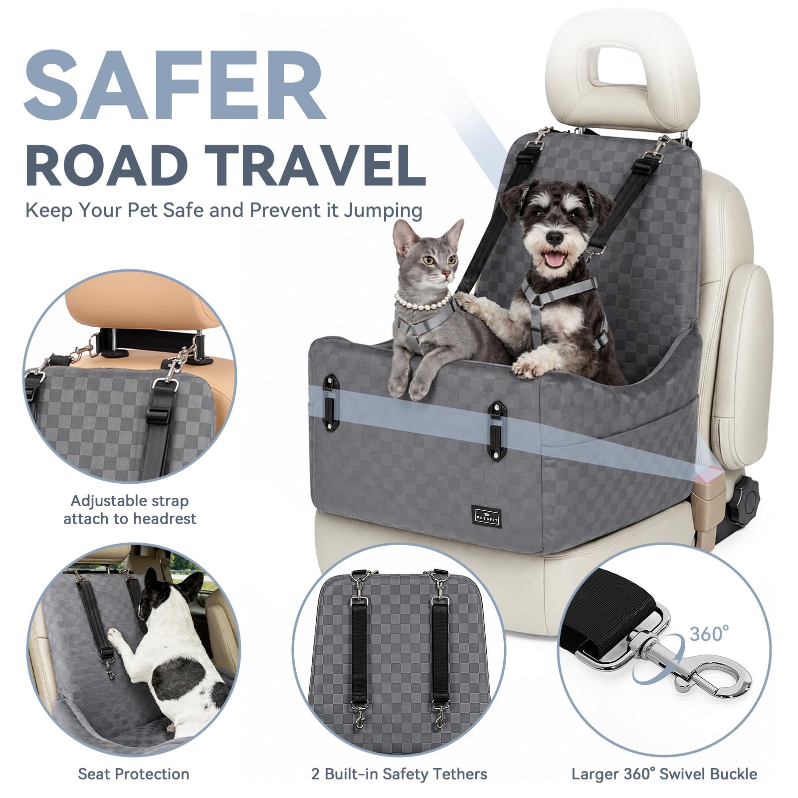 Petsfit comparaison montrant espace pour deux petits chiens confortablement