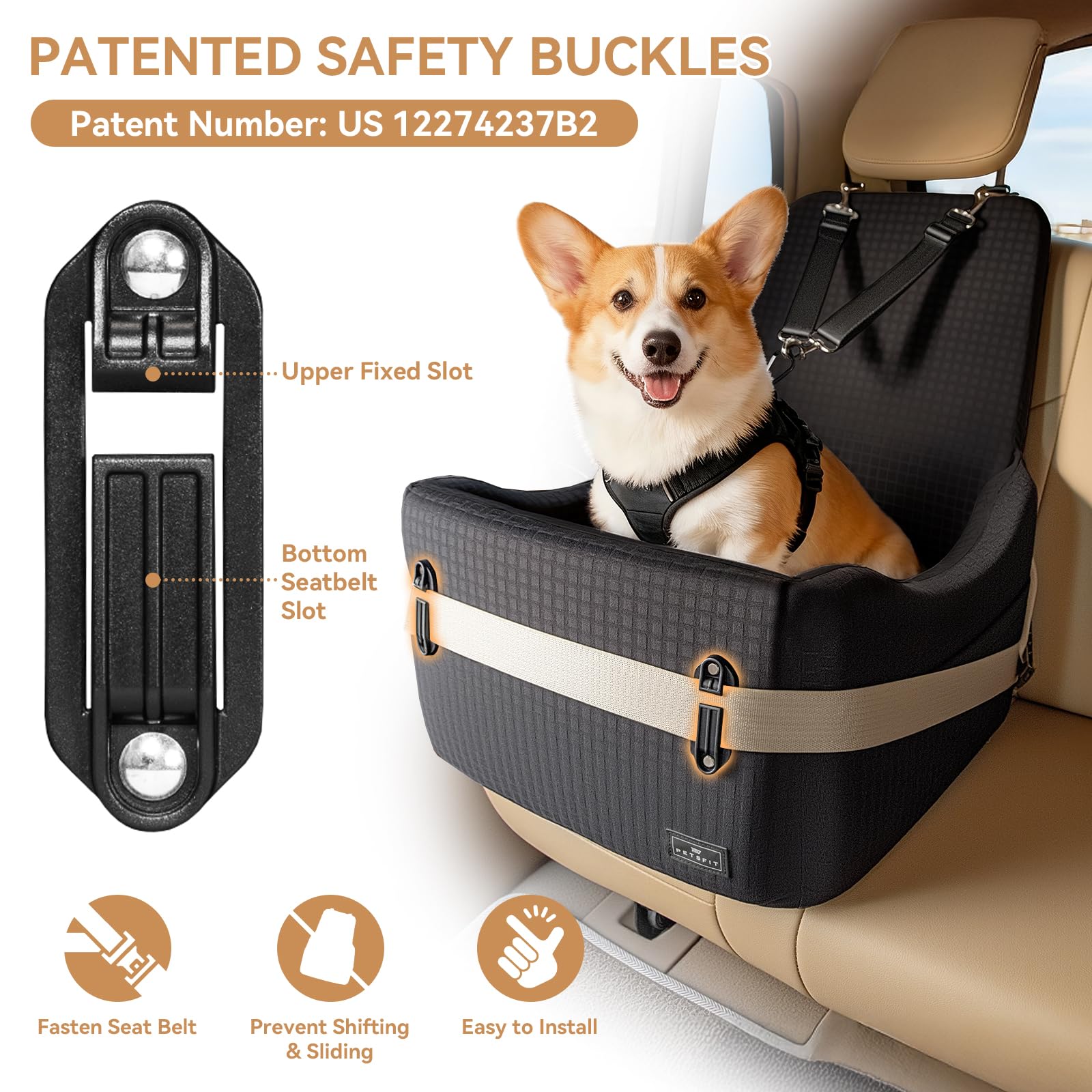 Petsfit boucle brevetée visible offrant ancrage sécurisé