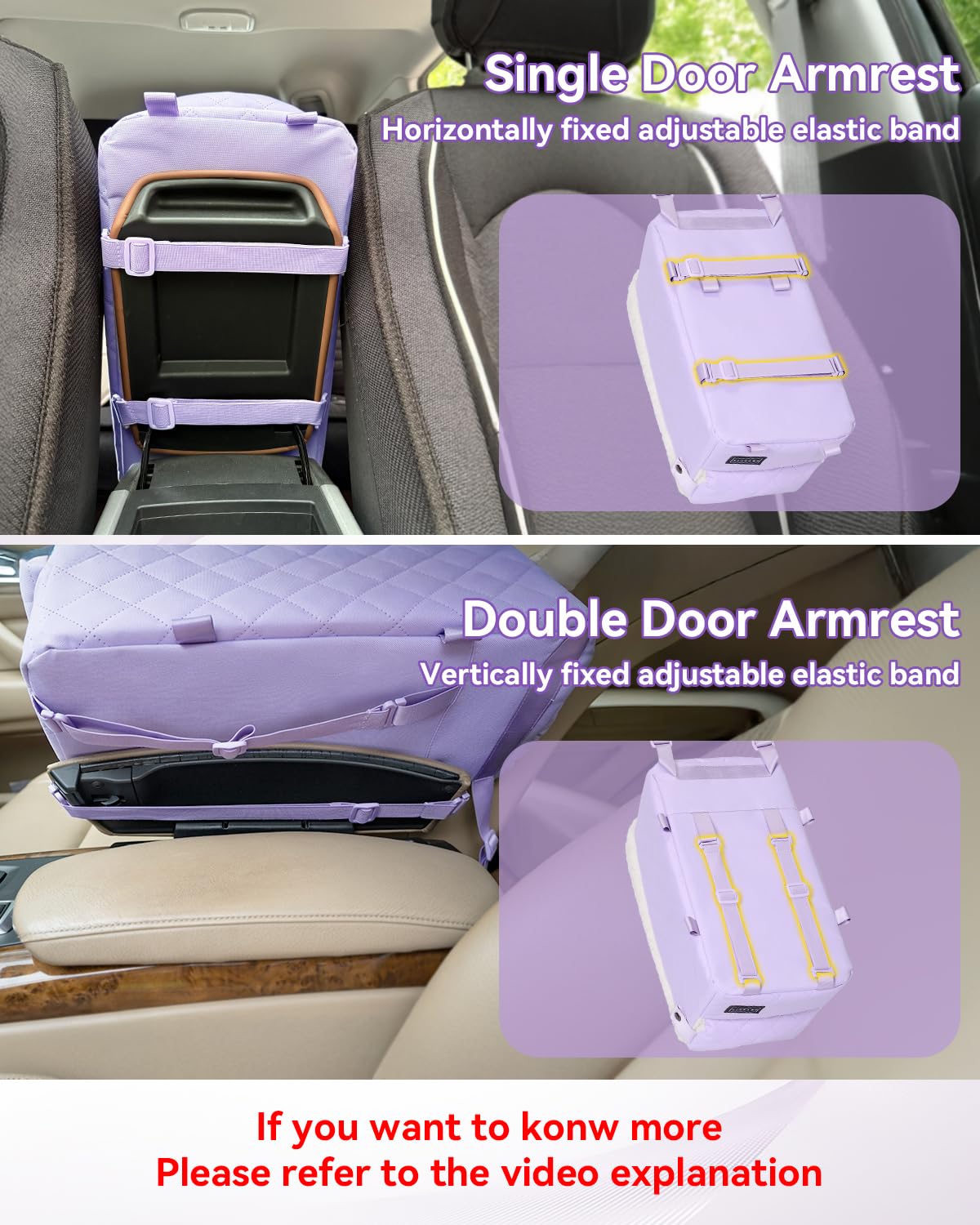 Petsfit sangles inférieures réglables pour un maintien serré sur la console de voiture