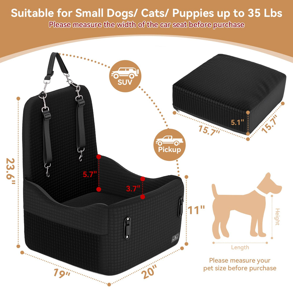 Petsfit siège installé en voiture avec chien pour visibilité et calme