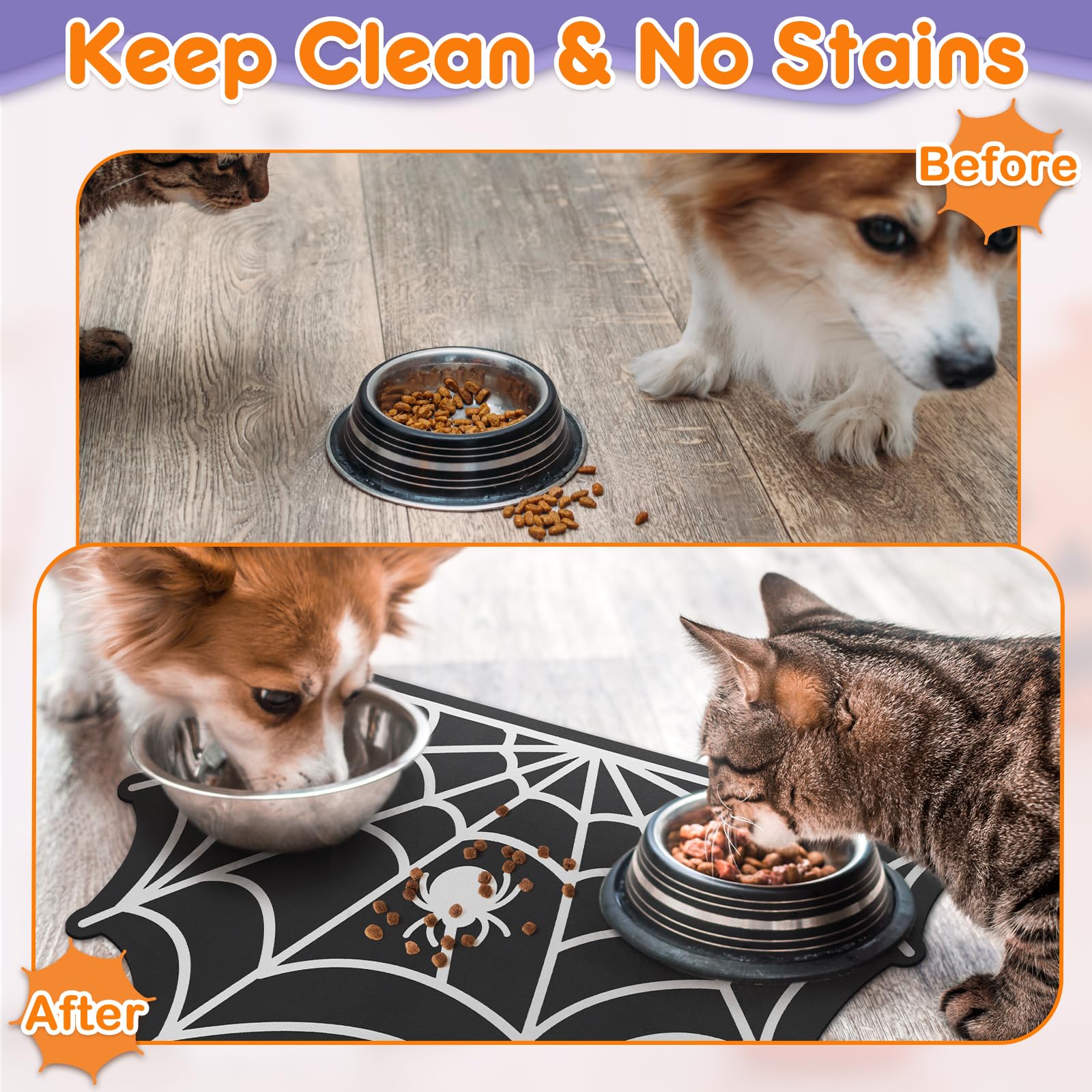 Petsinurarea dessous antidérapant maintien stable pendant repas