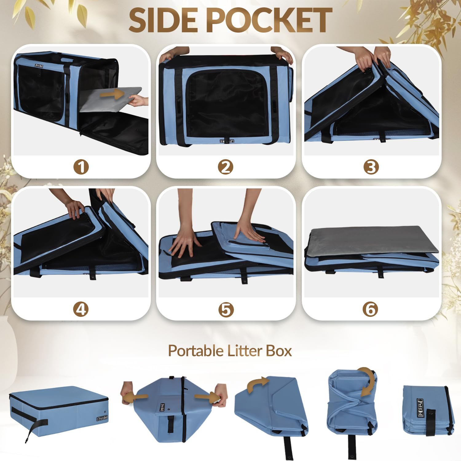 Petskd comparaison d'échelle montrant dimensions 26x17x17 pour grandes tailles