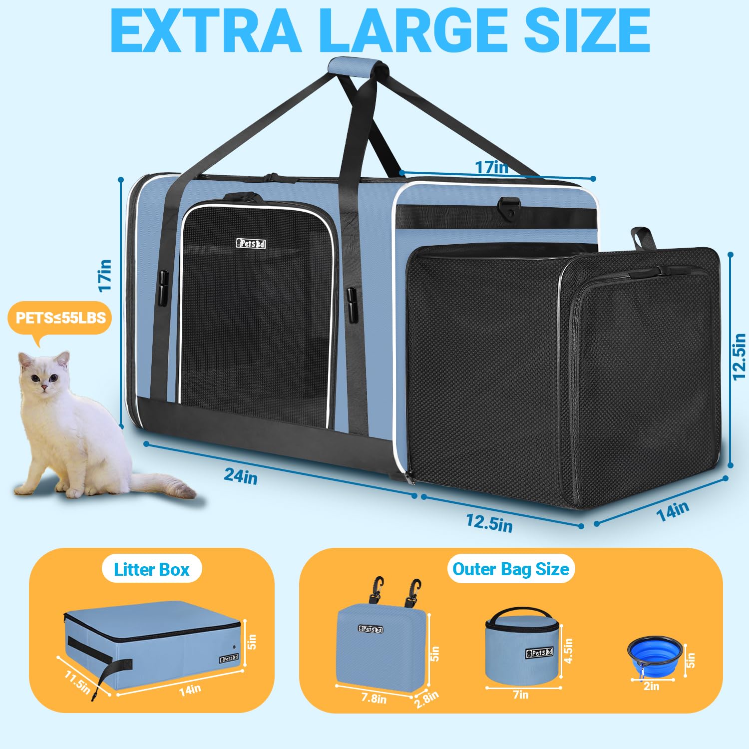 Petskd extension latérale ouverte offrant plus d’espace et mobilité pour l’animal