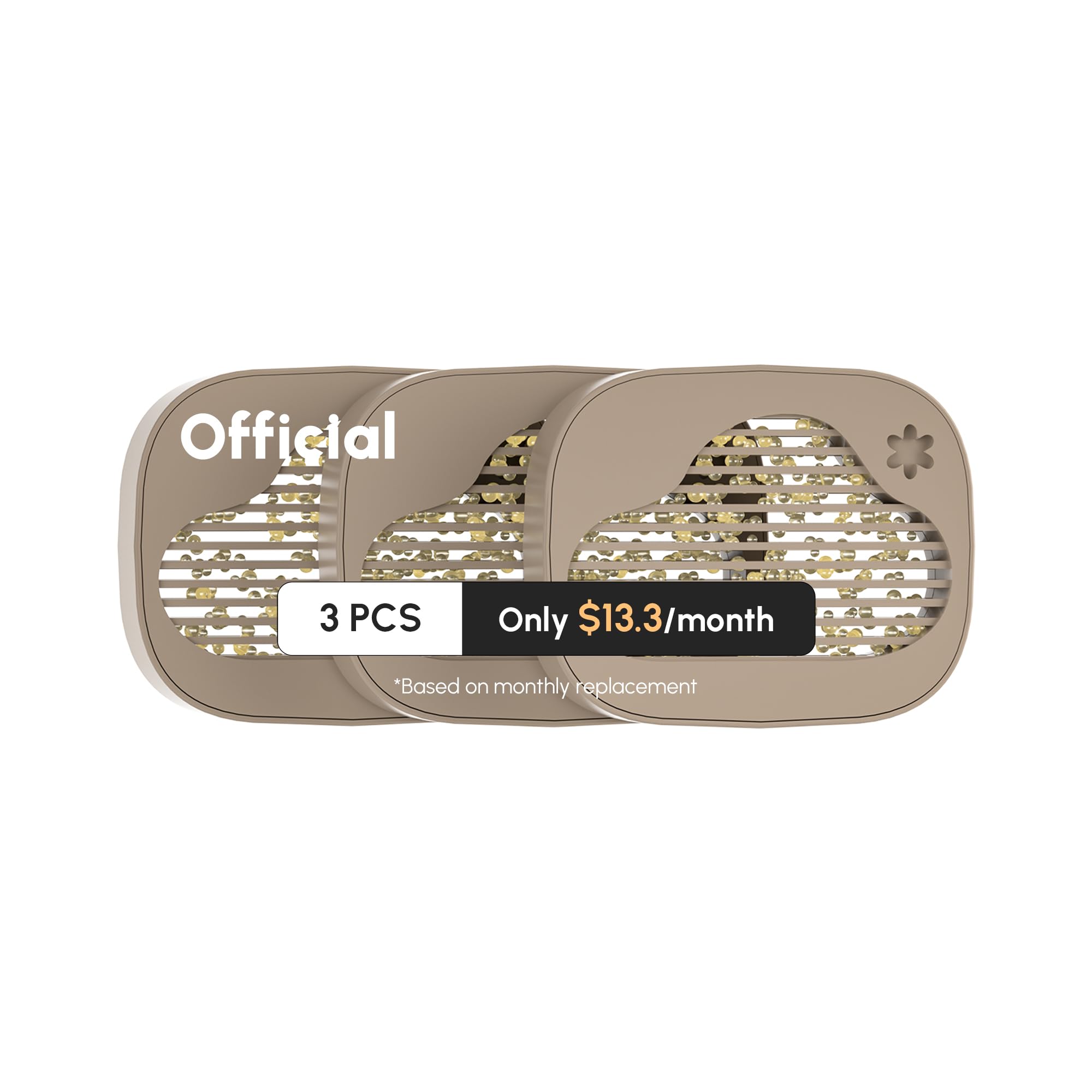 Pack PetSnowy Robertet en vue frontale montrant boîte et trois feuilles, parfume efficacement