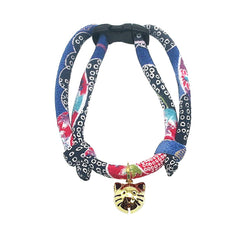 PetSoKoo collier face avant avec motif chirimen, joli et sécurisant