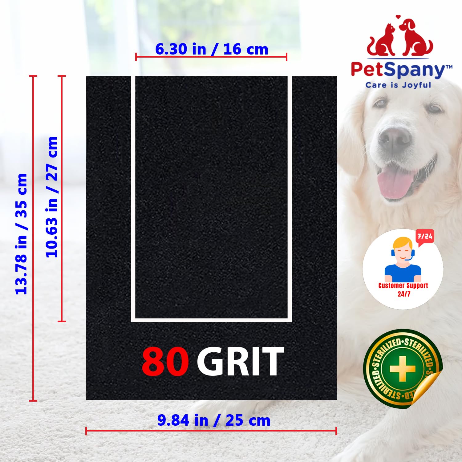 Petspany dos autocollant détaché facilitant remplacement propre et rapide