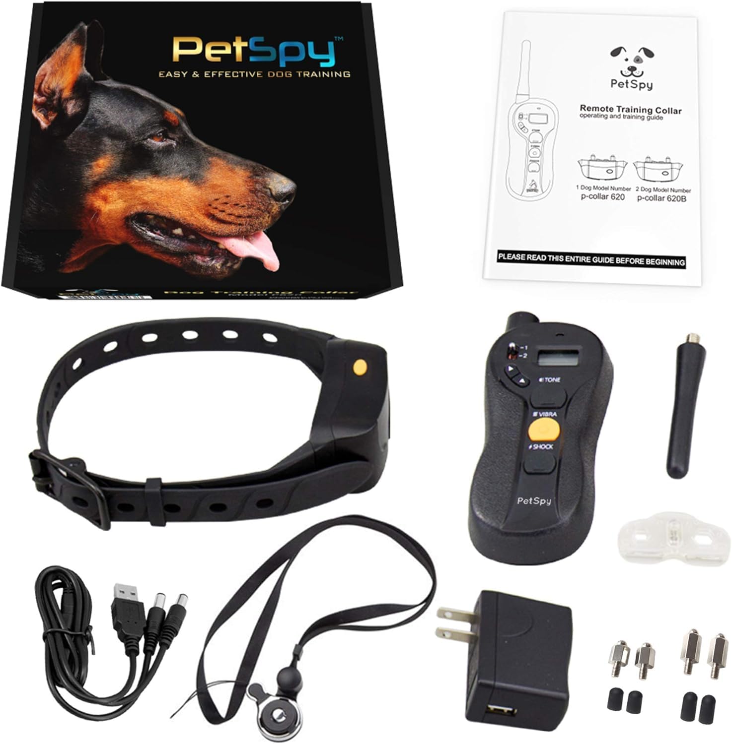 PetSpy collier en action sur chien dans un champ pour entraînement à distance