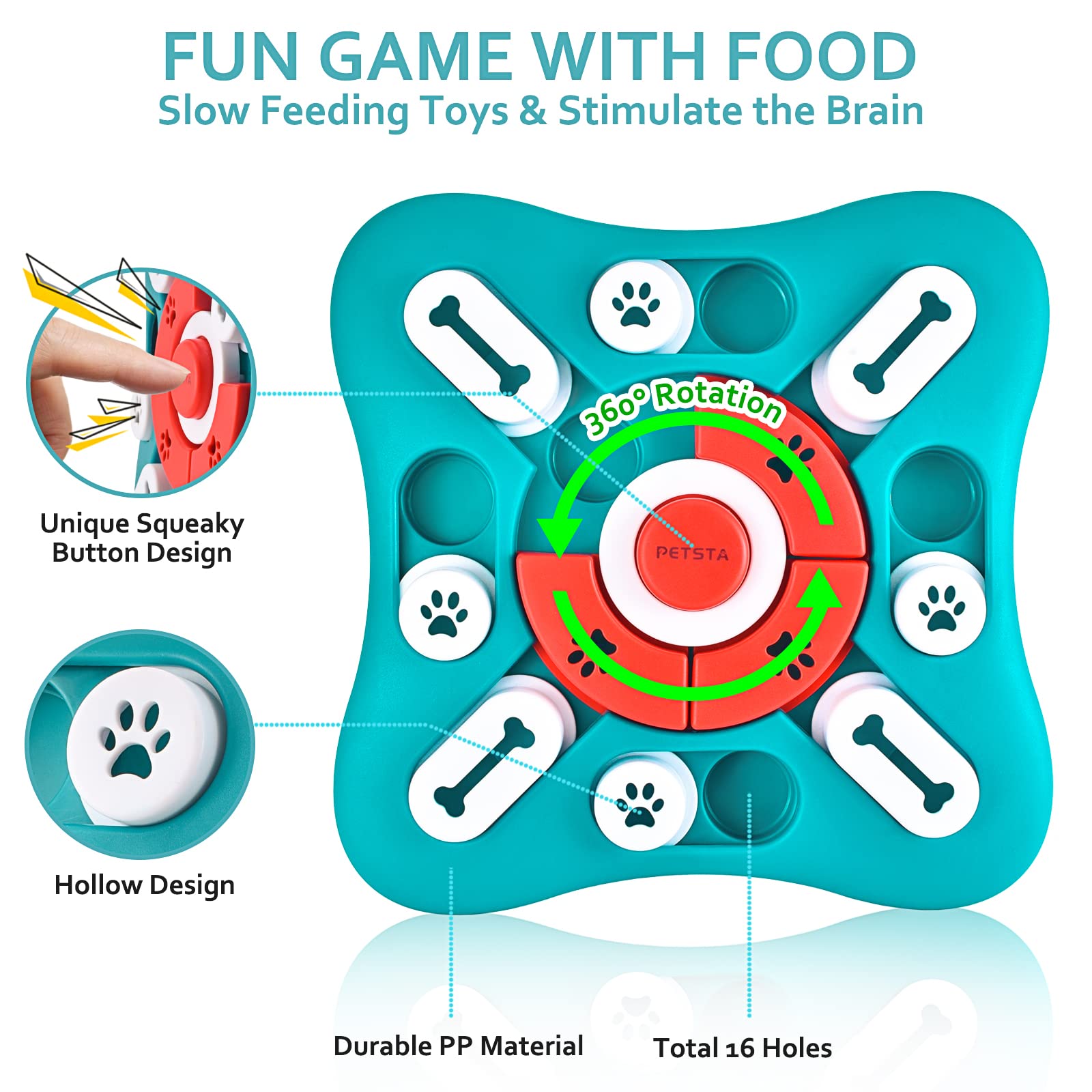 PETSTA chien interagit avec le puzzle stimulant son intelligence