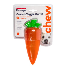 Petstages Crunch Veggies Carrot gros plan texture extérieure pour prise confortable