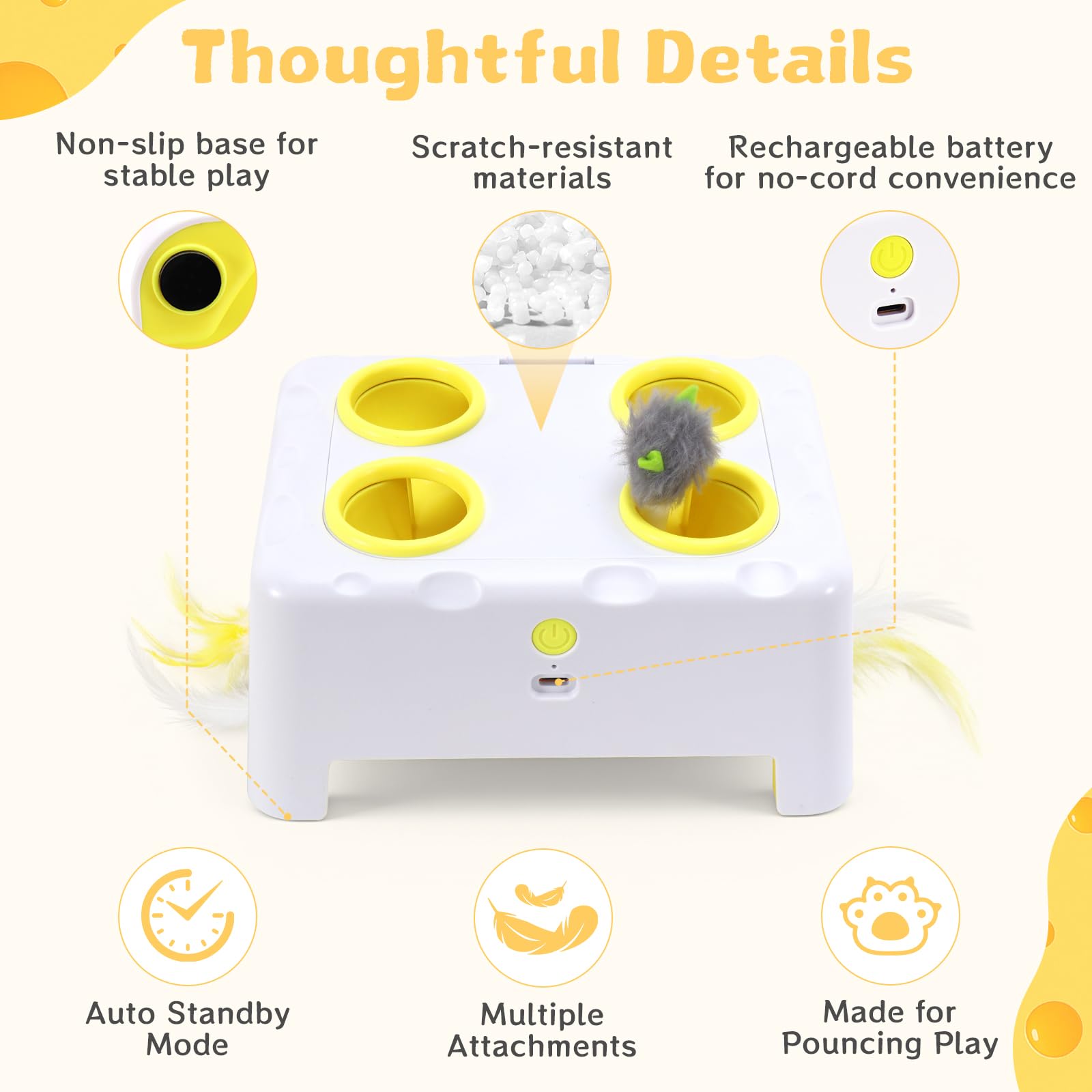 PETSWEET gros plan plume interchangeable pour relancer l’intérêt du chat