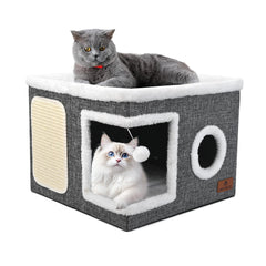 PETTDATE vue avant de la maison cube montrant design et stabilité