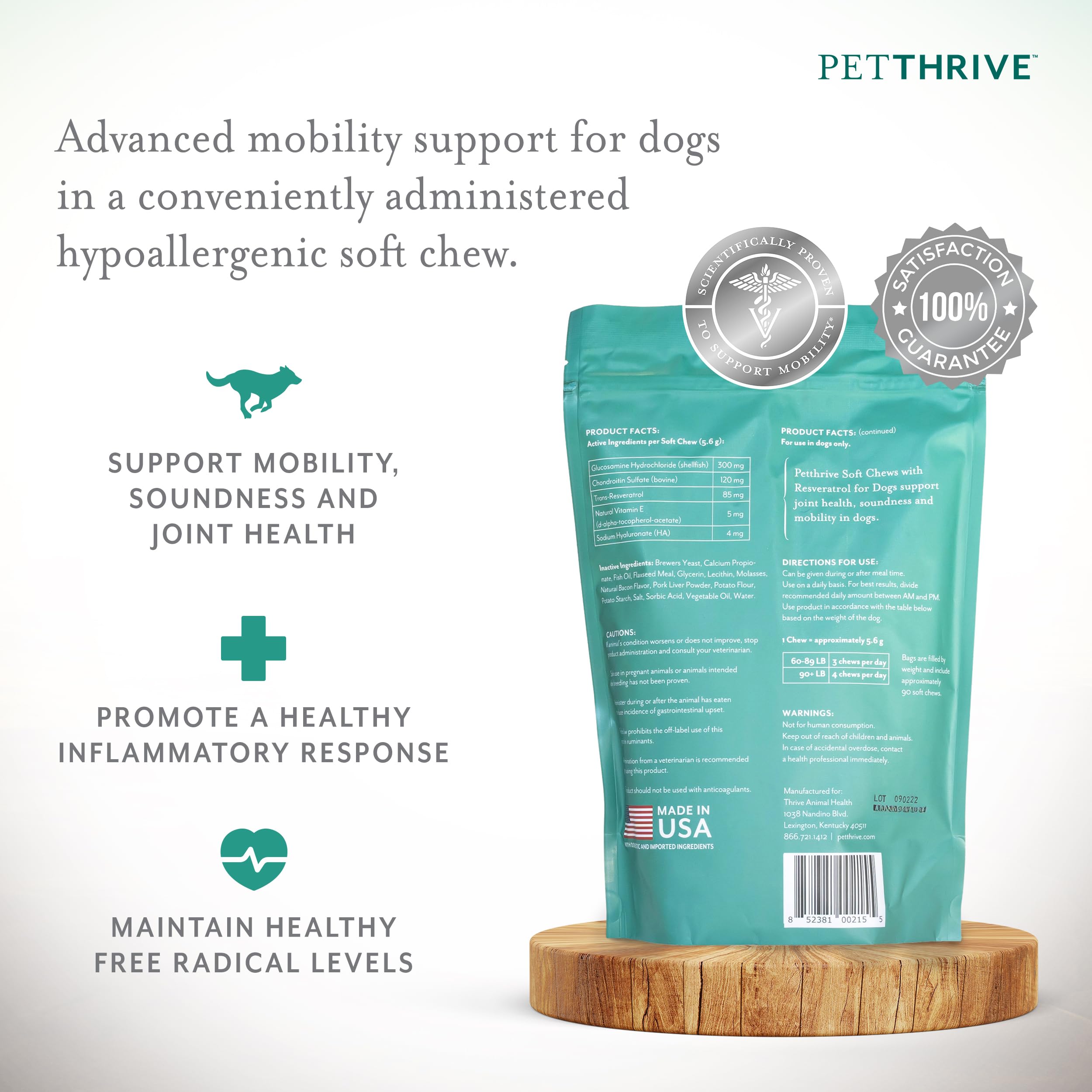 PetThrive gros plan sur la texture moelleuse montrant appétence et confort