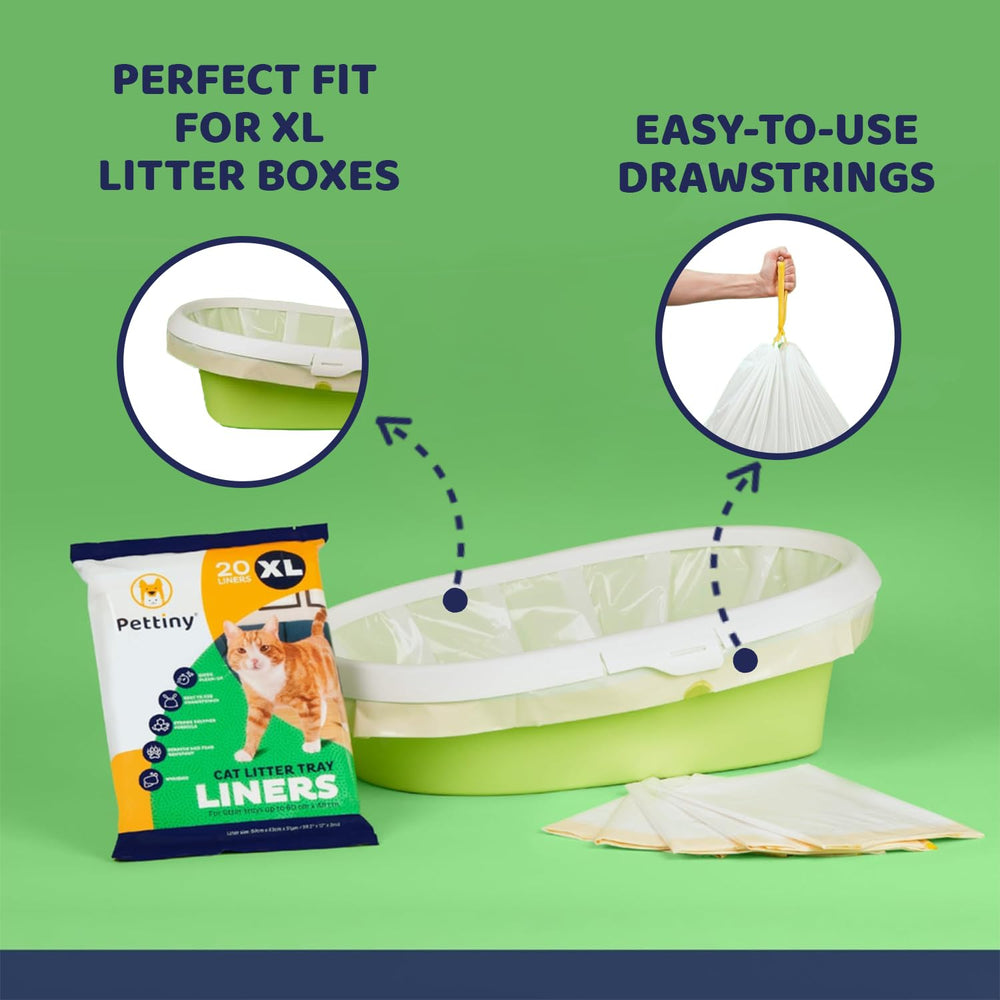 Pettiny liner installé dans un bac extra-large évite les fuites et glissements