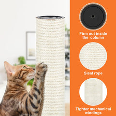 PETUOL poteau installé sur un arbre à chat pour fixation solide
