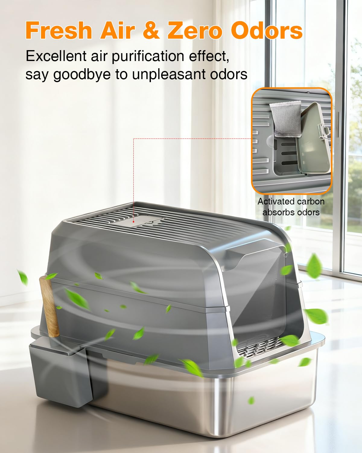 PETUX filtre à charbon actif en place pour neutraliser les odeurs efficacement