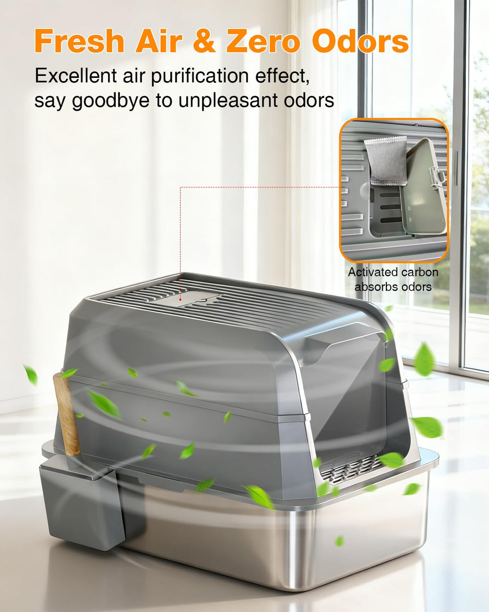 PETUX filtre à charbon actif en place pour neutraliser les odeurs efficacement