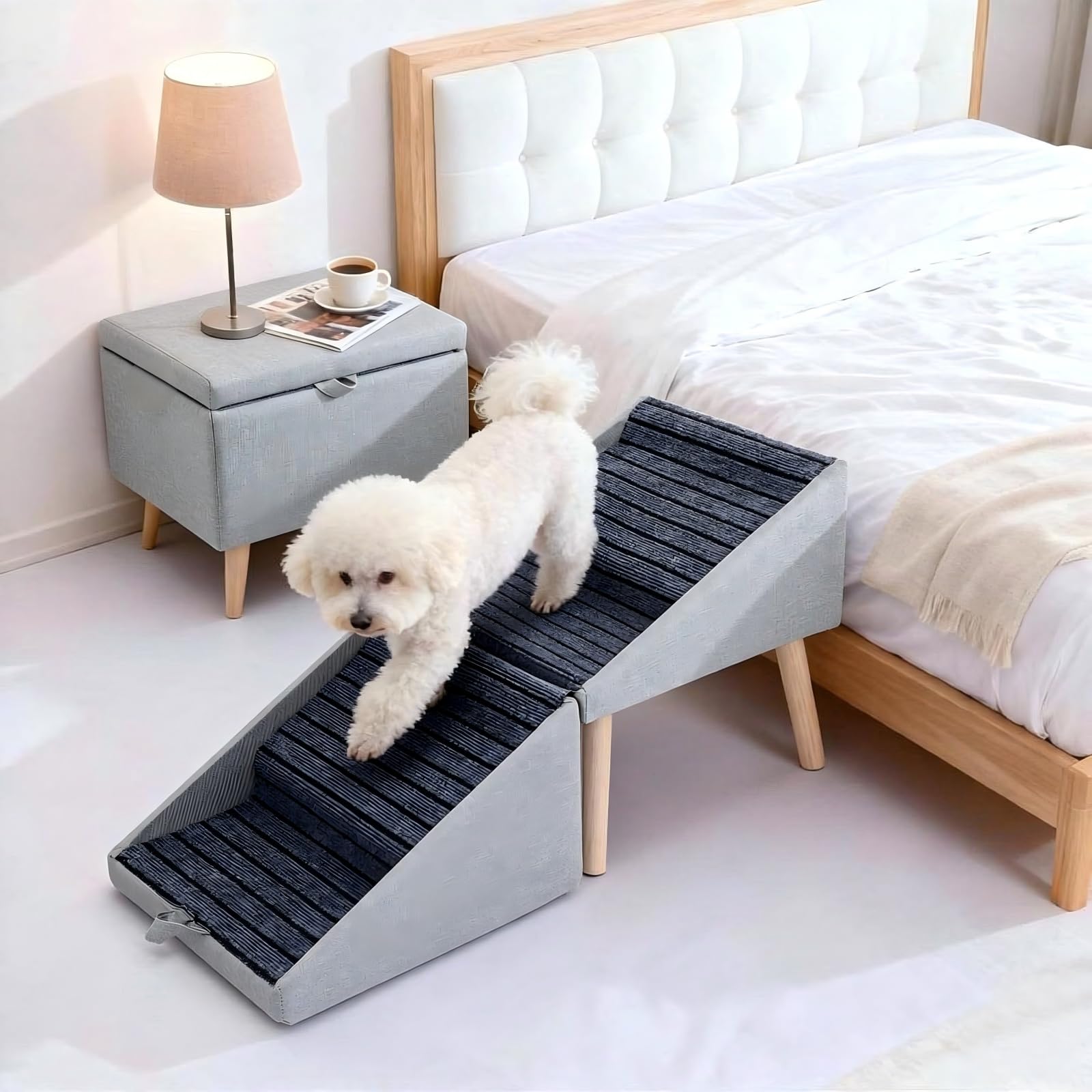 PETWAY escalier converti en pouf pour rangement discret