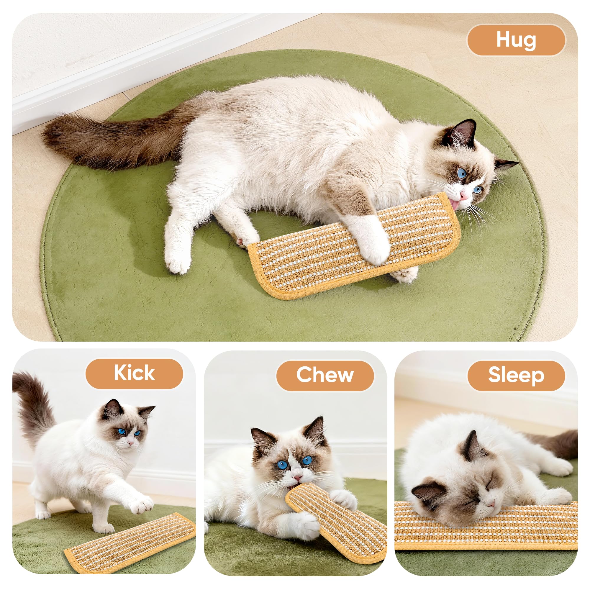 PetZen Garden gros plan sisal révélant la tresse naturelle et durabilité pour griffades