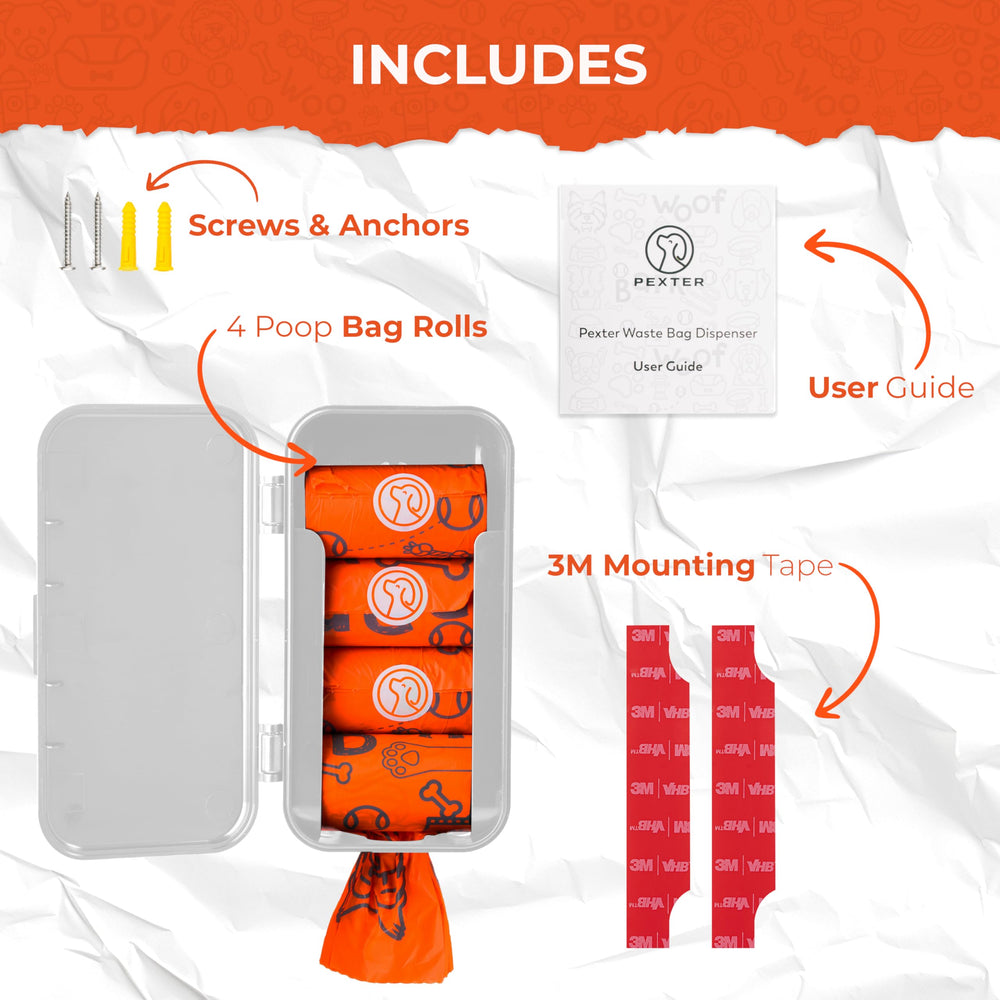 PEXTER accessoires fournis vis et bandes adhésives pour montage flexible