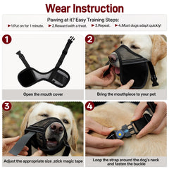 Pezluxe chien portant la muselière en promenade pour contrôle sécurisé