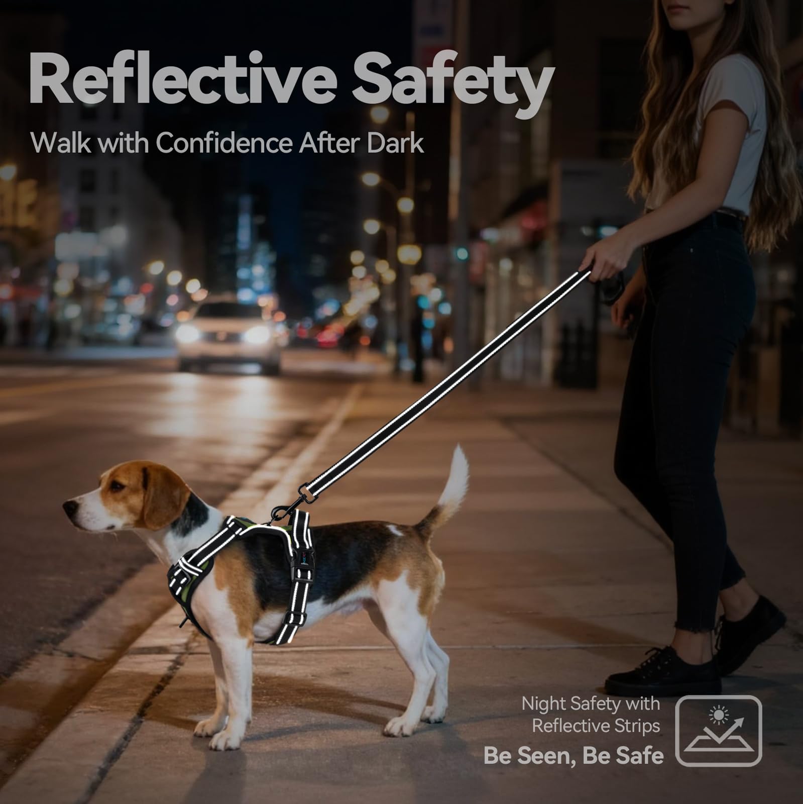 PHOEPET harnais bandes réfléchissantes amélioration de la visibilité nocturne