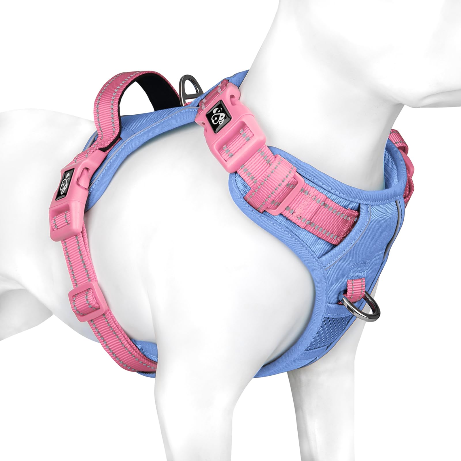 PHOEPET harnais face avant montrant fermeture facile et design sécurisant