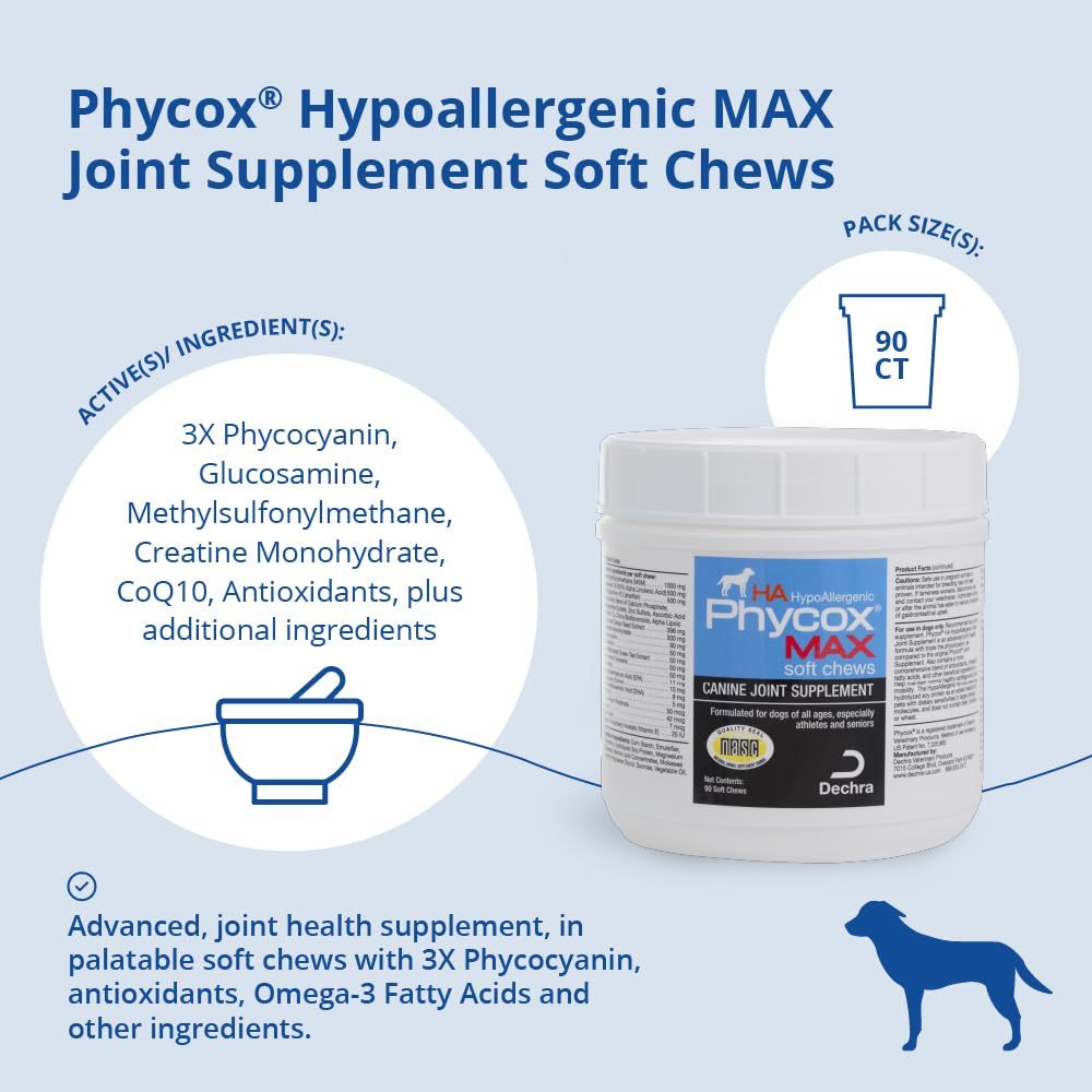 PhyCox étiquette et instructions montrant dosage clair pour le vétérinaire