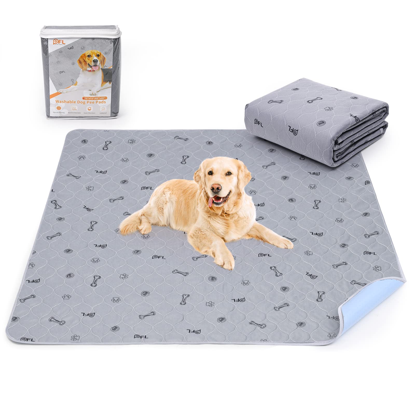 PICK FOR LIFE vue face avant du tapis protégeant le sol, absorption rapide