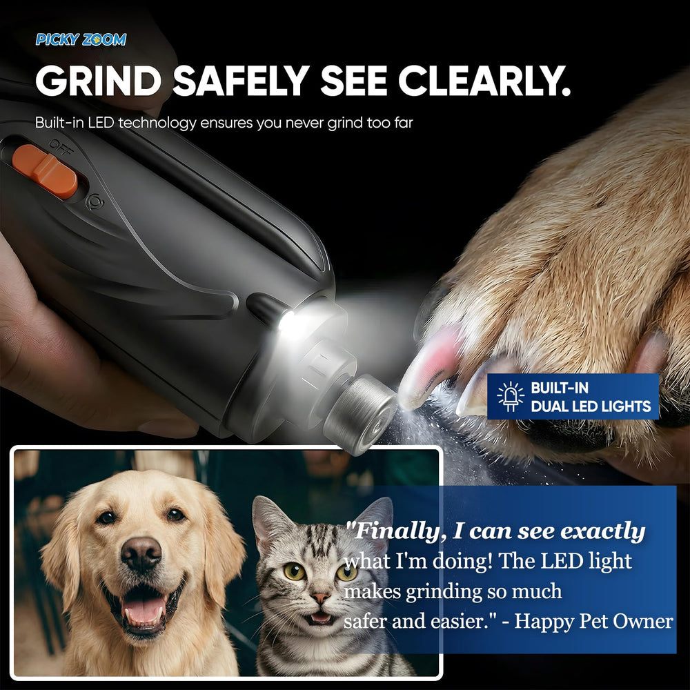 Picky zoom en utilisation sur chien calme, coupe précise sans stress