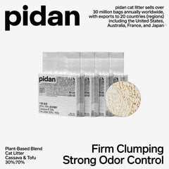 pidan gros plan des granules végétales montrant texture absorbante
