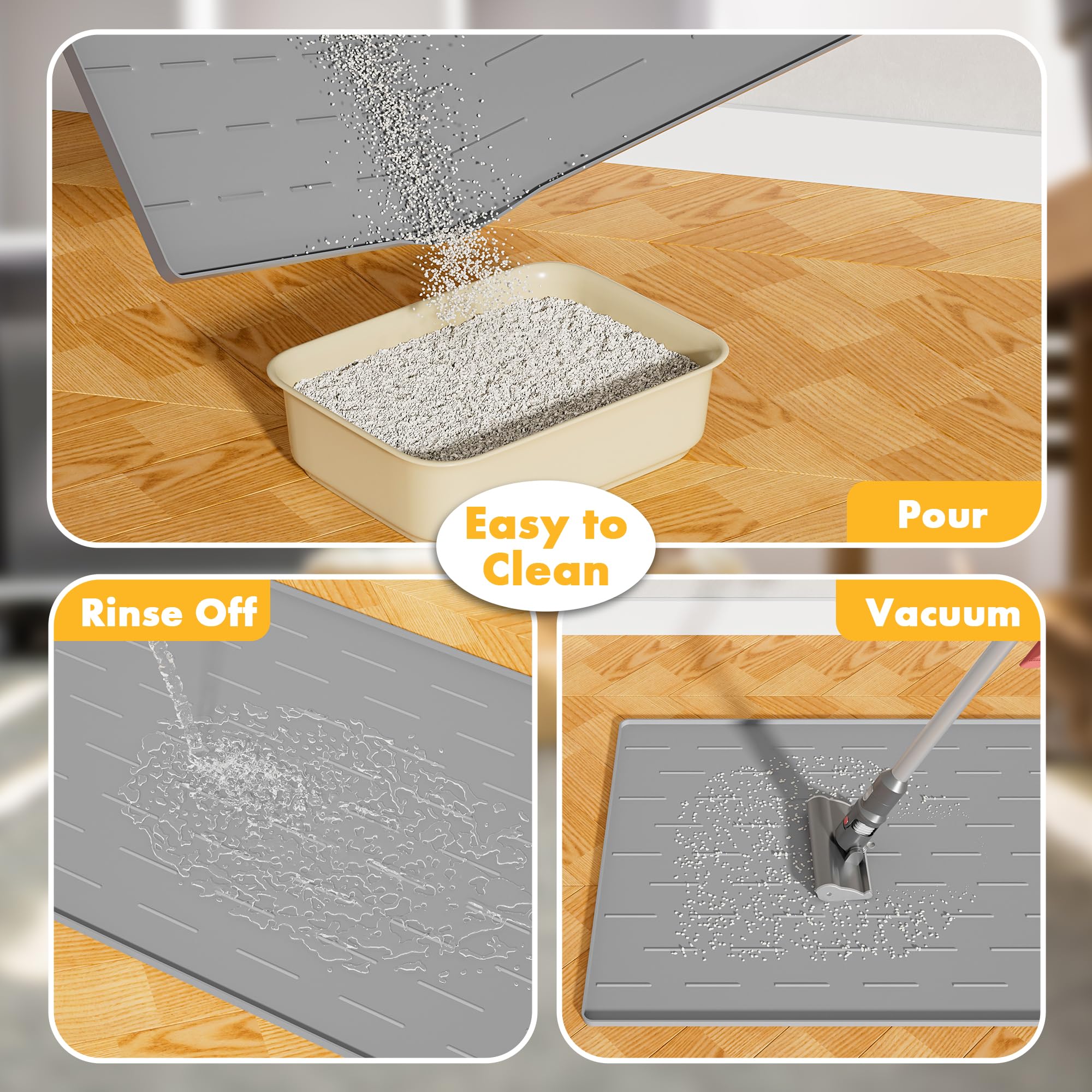Pieviev tapis en usage avec chat réduit dispersion et salissures