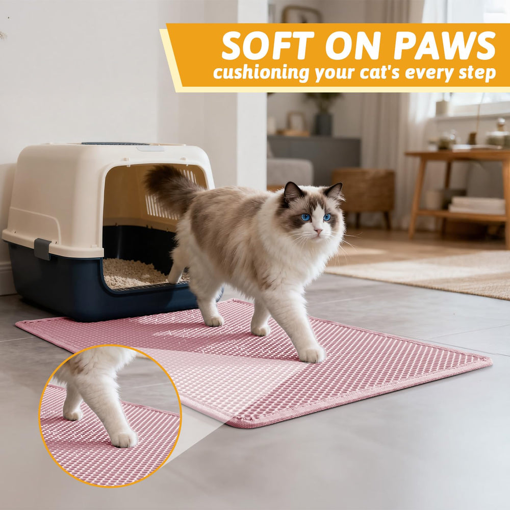 Pieviev tapis en usage avec chat confort et capture de litière