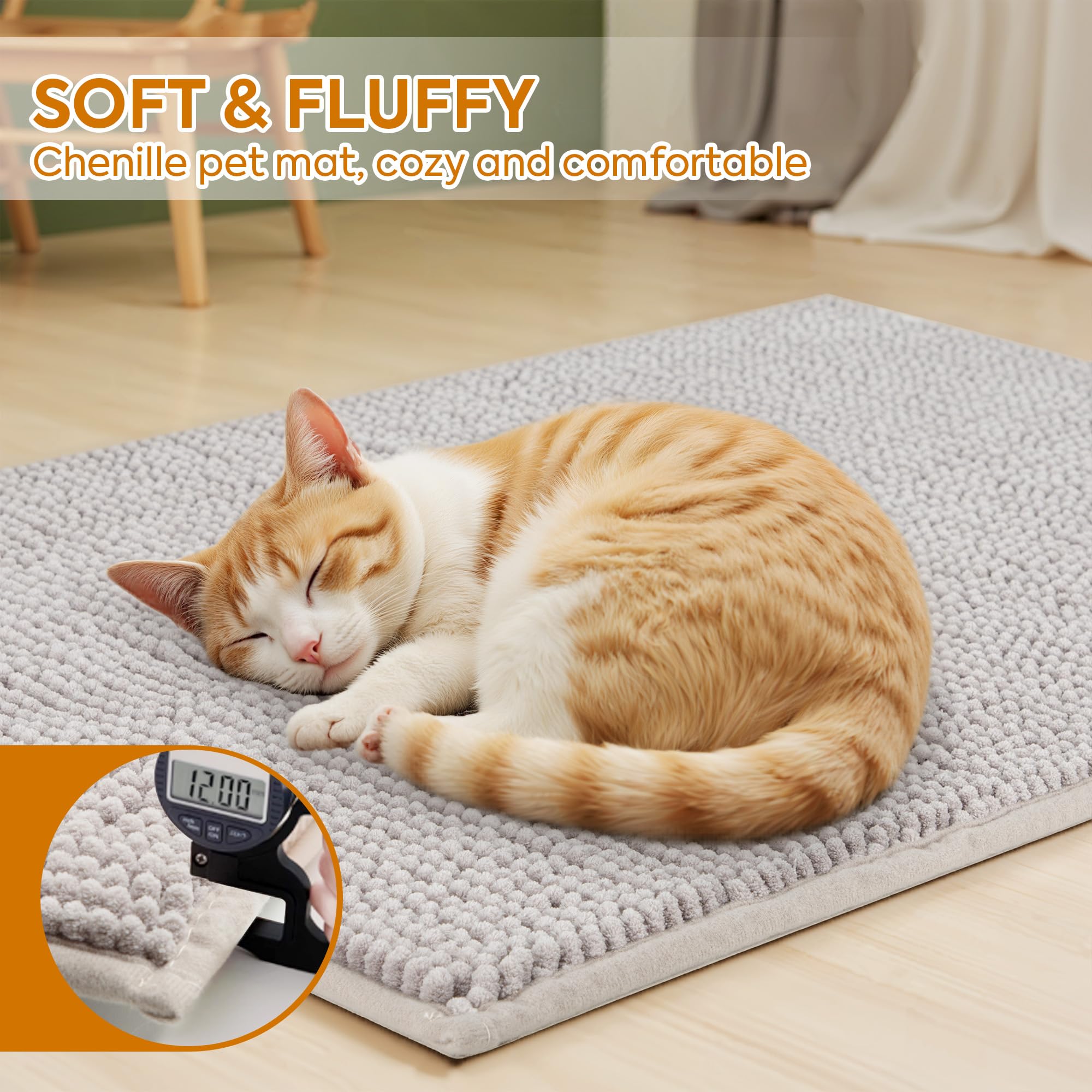 Pieviev tapis comparaison d'échelle montre dimensions 36x30 pouces