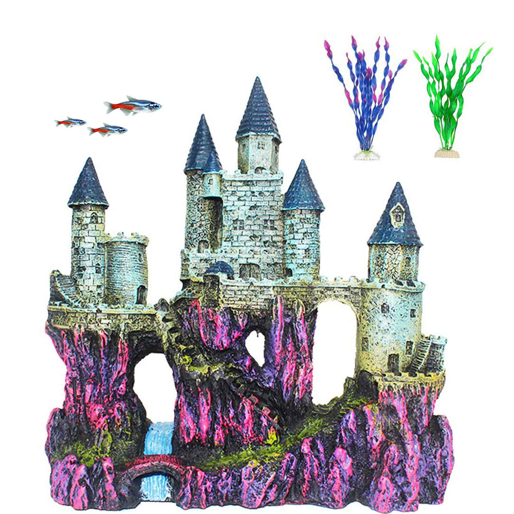 PINVNBY château violet vue de face montrant cachettes et couleur attrayante