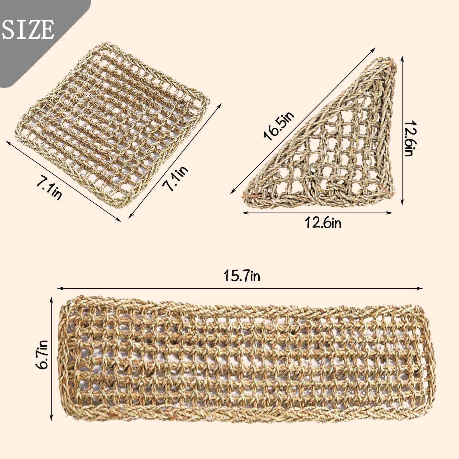 PINVNBY gros plan sur tissage en seagrass robuste et doux au toucher