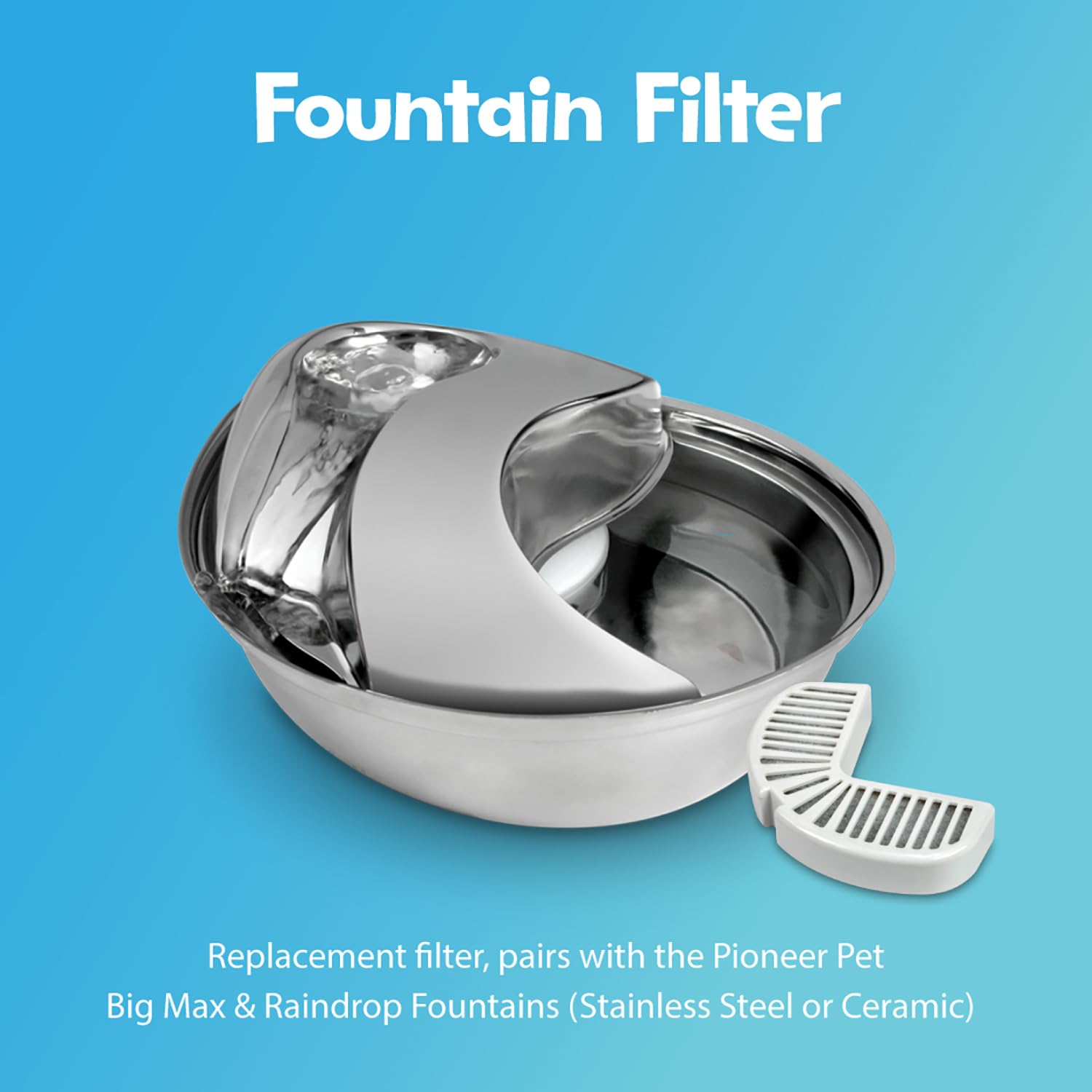 Pioneer Pet détail du jet d’eau montrant un flux attirant pour animaux