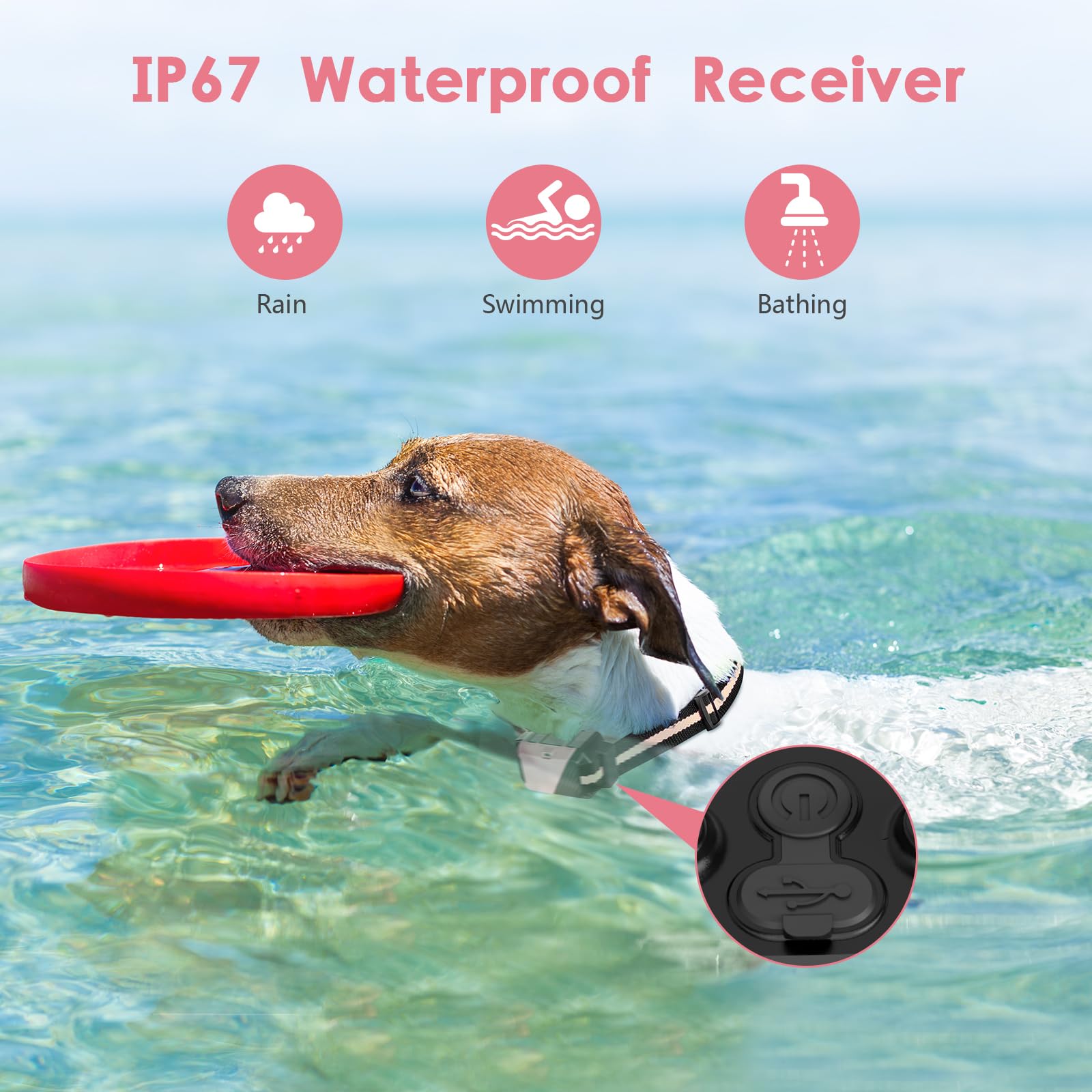 PIOUNS collier avec câble Type‑C pour recharge rapide et simple