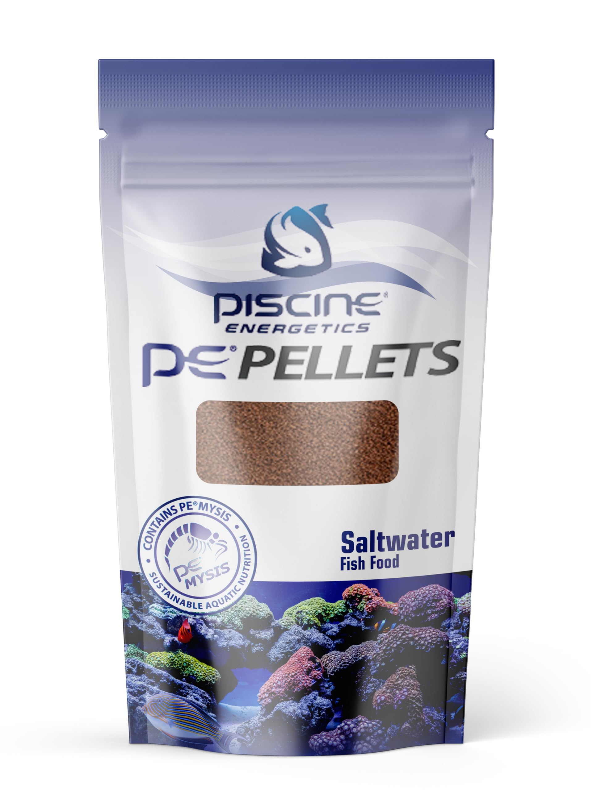 Piscine Energetics emballage avant des PE Pellets 2 mm montrant l’étiquette et la promesse de haute digestibilité