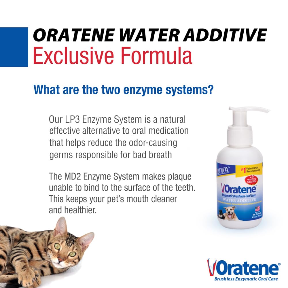 PKB Animal Health chat s’hydratant avec eau additivée Zymox Oratene doux pour muqueuses