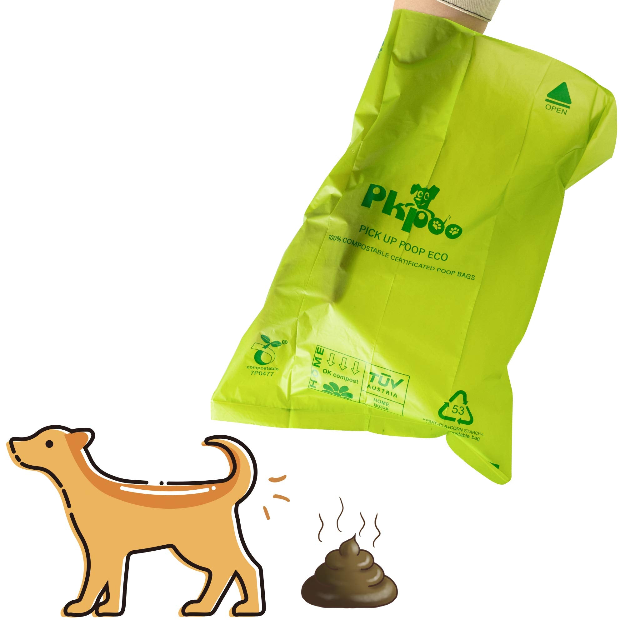 Pkpoo emballage carton recyclé soulignant réduction du plastique