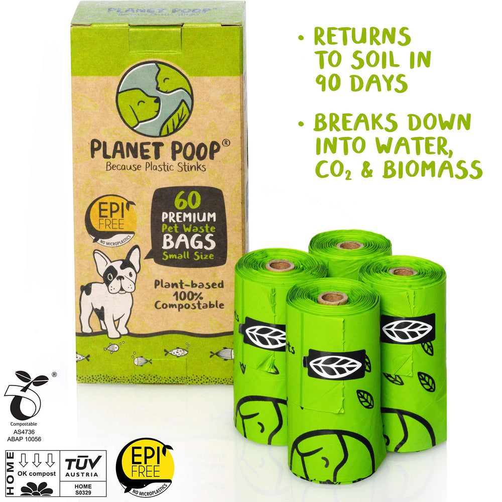 PLANET POOP gros plan texture du film végétal résistant pour collecte sans fuite