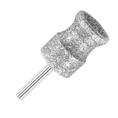 PLATGO embout diamant face montrant la forme et la tige compatible Dremel pour précision