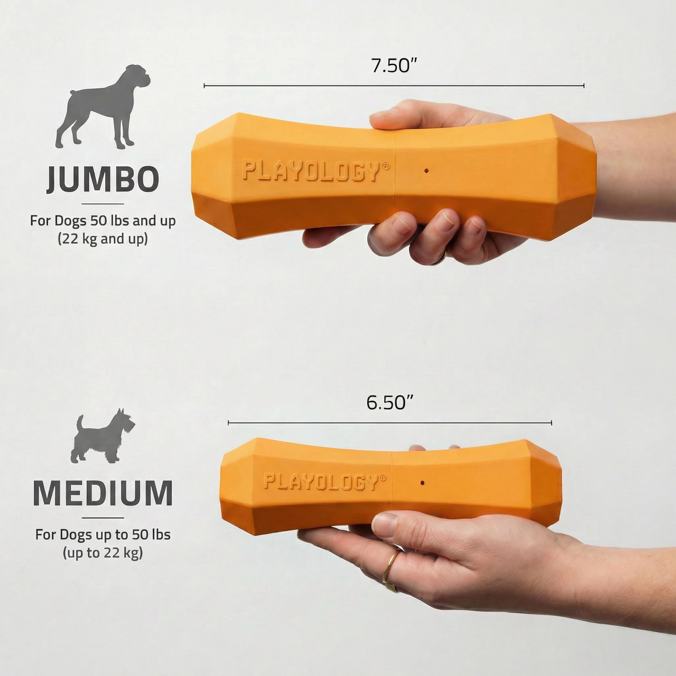 Playology comparaison de taille pour grands chiens, utile pour choisir la bonne taille