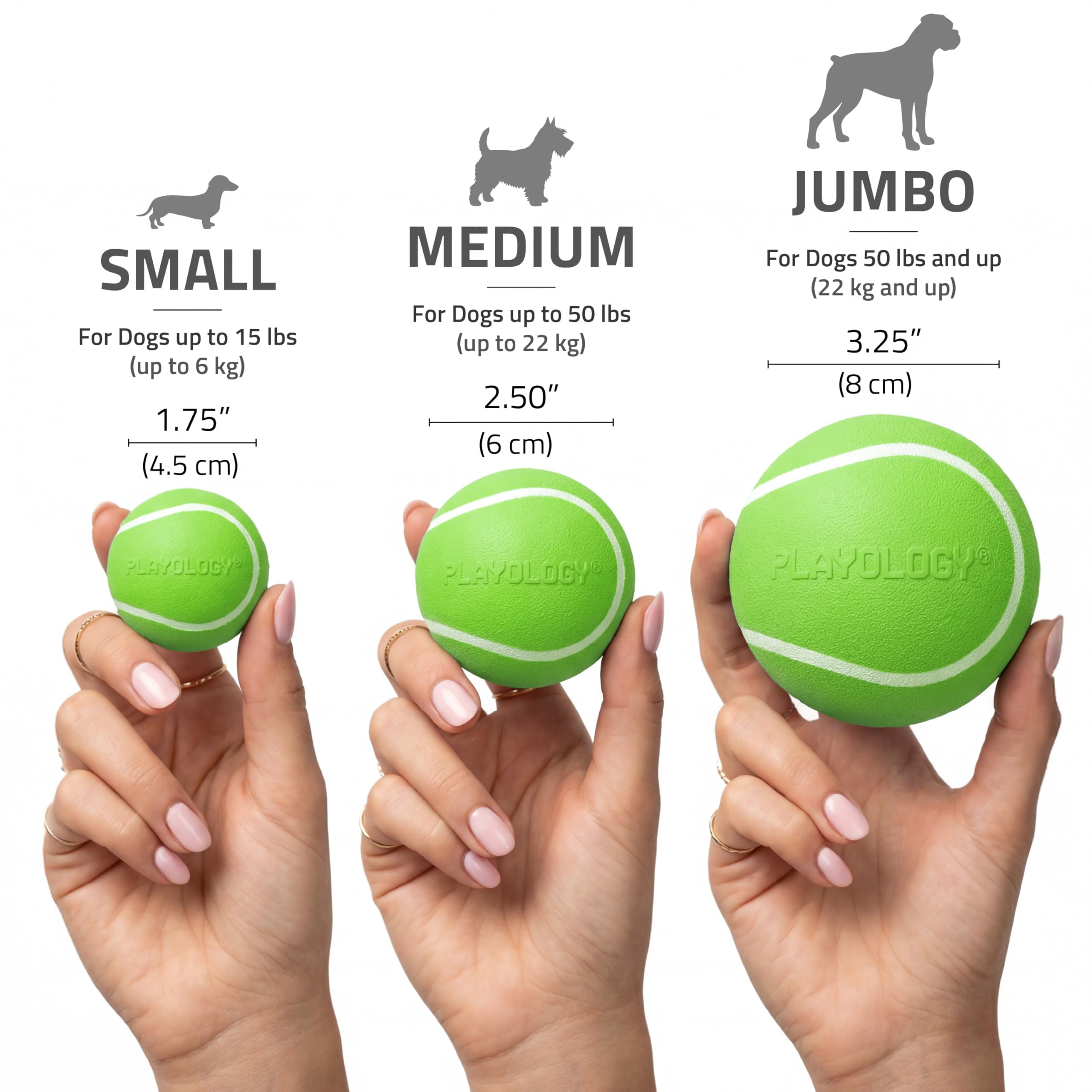 Comparaison Playology taille du ballon à la main pour repère d'échelle