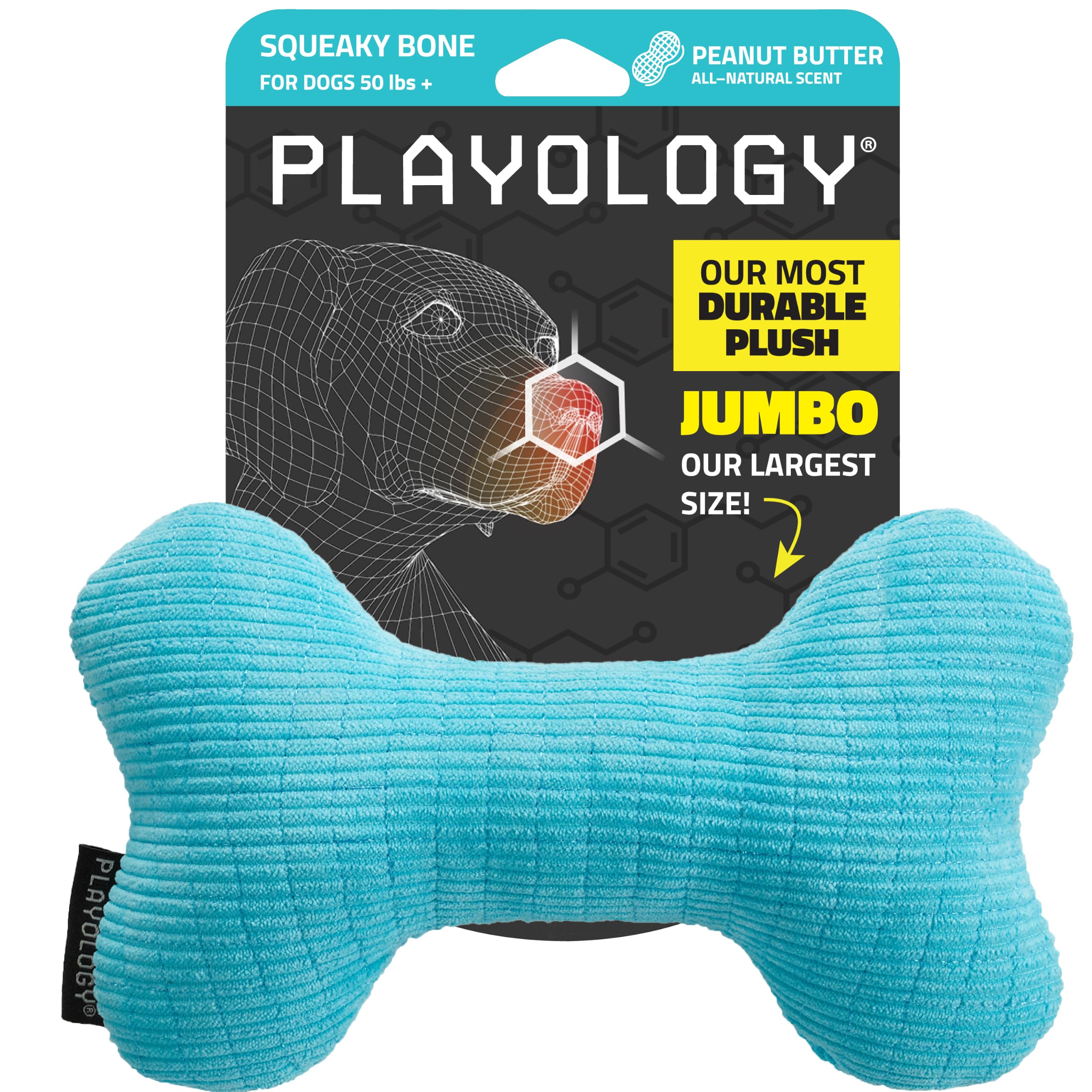 Playology os peluche face avant montrant forme et texture durable