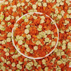 Pleasantly Warm gros plan tranche de carotte croquante, conserve nutriments