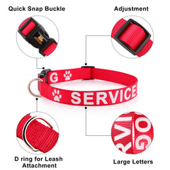 Plutus Pet gros plan impression «SERVICE DOG» lisible et informatif