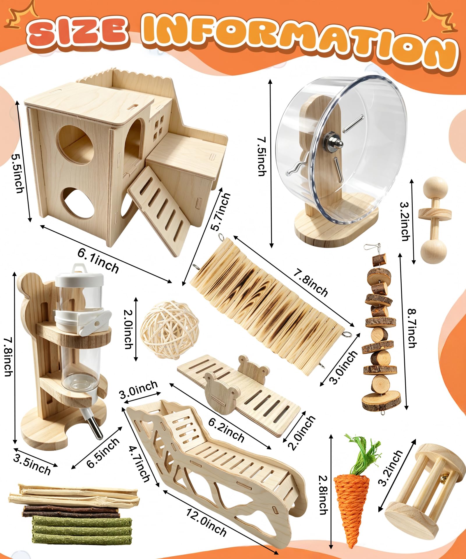 Pluvinctus assortiment de jouets à ronger protège les dents